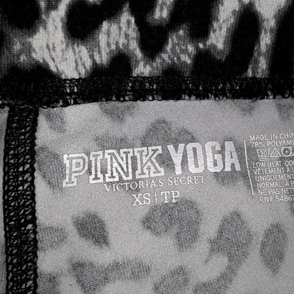 Vintage Y2k Victoria's Secret PINK Snow Leopard Leggings Yoga Pants Size XS - Picture 6 of 6